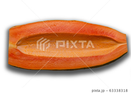 isolated slice non seed papaya isolated slice non seed papaya 63338318