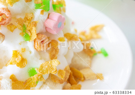 milk ice shaved bingsu milk ice shaved bingsu 63338334