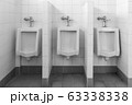 urinals sanitary in toilet room 63338338