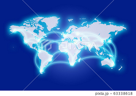 グローバルネットワークとビジネス 物流や通信 Global Network Businessのイラスト素材