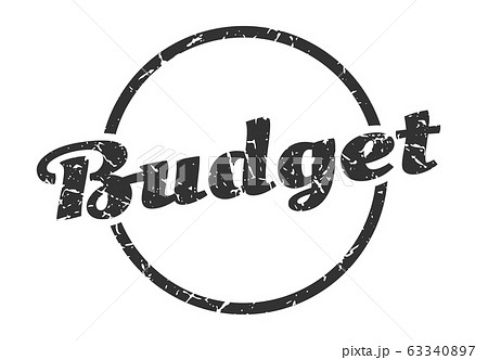 budget sign. budget round vintage grunge stamp. 63340897