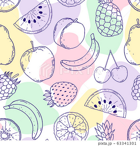 Pattern With Fruitsのイラスト素材