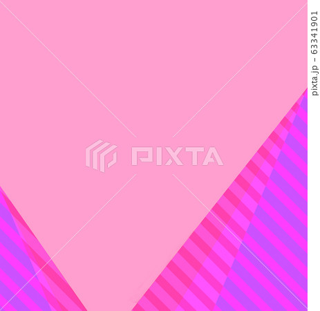 薄いピンク色と濃いピンクとピンク紫色の斜めストライプと無地のコピースペースの背景のイラスト素材