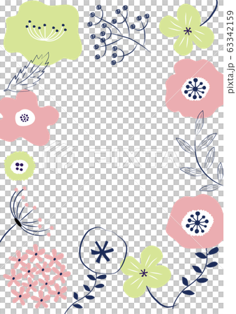 北欧風_ボタニカルフレーム縦型 63342159