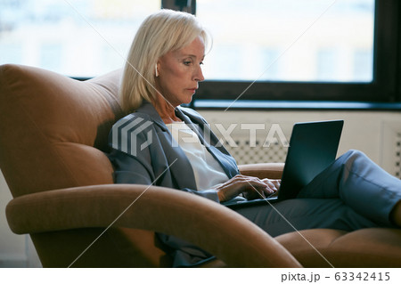 Mature Female Boss in Office 63342415