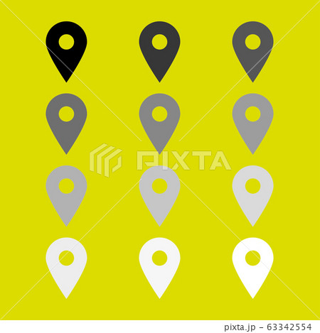 Placeholder flat symbol set, location vector icons 63342554