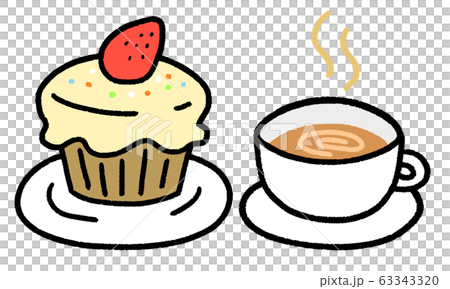 マグカップとケーキ カフェ マグカップとケーキ カフェ 63343320