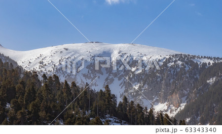 White mountain peaks on the Spanish Pyrenees 63343340