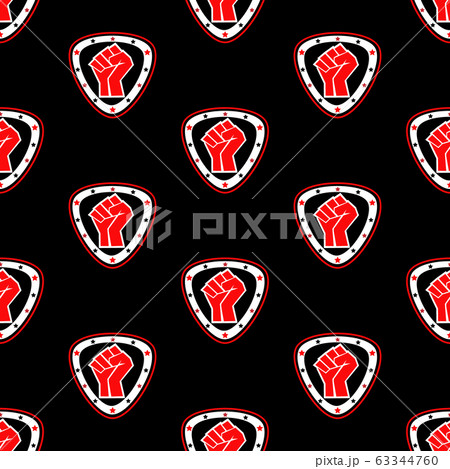 Seamless Texture Pattern MMA logo fist presswall. Vector, EPS. Seamless Texture Pattern MMA logo fist presswall. Vector, EPS. 63344760