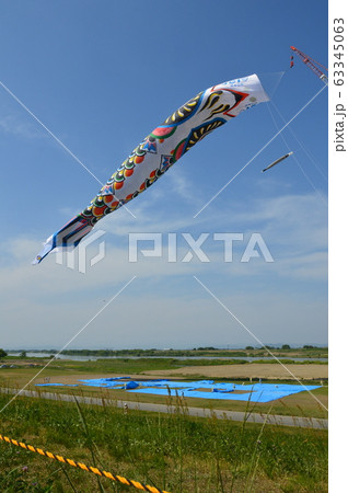 ジャンボこいのぼり 利根川河川敷 緑地公園 埼玉県加須市 の写真素材 ジャンボこいのぼり 利根川河川敷 緑地公園 埼玉県加須市 の写真素材