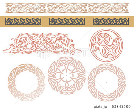 ケルト風文様 装飾の素材のイラスト素材
