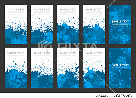 飛び散ったインクのベクターバナーセット 飛び散ったインクのベクターバナーセット 63346039