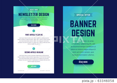 Newsletter, email design template, and vertical banner design template. Newsletter, email design template, and vertical banner design template. 63346058