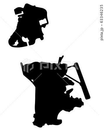 Macau map silhouette Vector illustration eps 10 Macau map silhouette Vector illustration eps 10 63346235