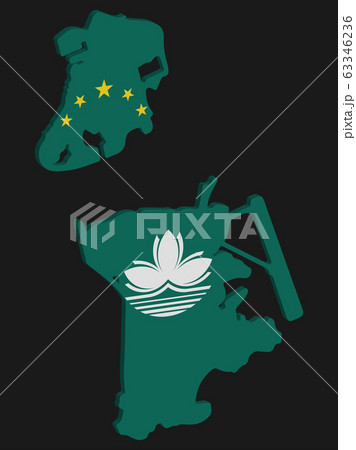 Macau map flag Vector illustration eps 10 Macau map flag Vector illustration eps 10 63346236