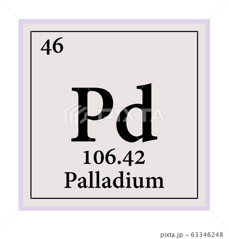 Palladium Periodic Table of the Elements Vector 63346248