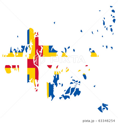 Aland Map Flag Vector illustration eps 10. 63346254