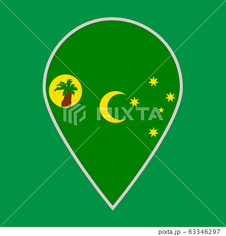 Cocos Islands flag icon travel vector Cocos Islands flag icon travel vector 63346297