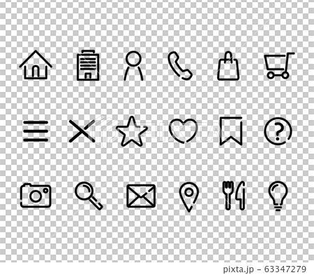 WEB icon / business / pictogram / simple / black and white 63347279