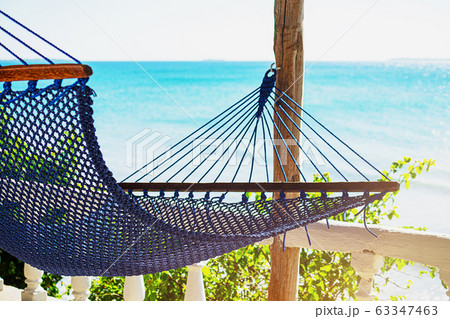 Panoramic view of a beautiful sunny day on sandy tropical beach in the Maldives. Panoramic view of a beautiful sunny day on sandy tropical beach in the Maldives. 63347463