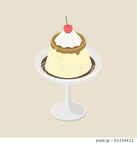 プリンアラモードのイラスト素材