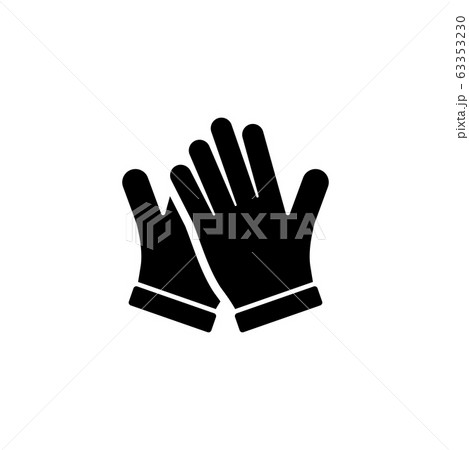 Protective Gardening Rubber Gloves Flat Vector 63353230