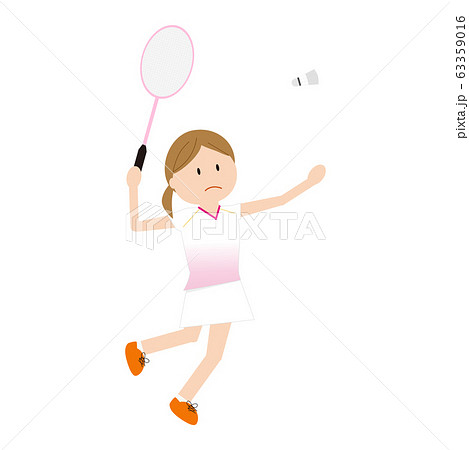 Badminton Girls 2 Stock Illustration