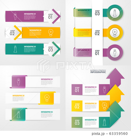 set of business infographics design template for 63359560