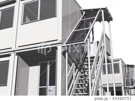 プレハブ　仮設住宅 63360751