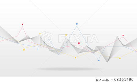 Wireframe sound wave abstract background 63361496