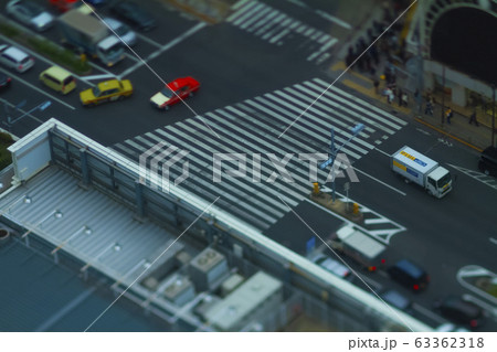品川駅前　俯瞰　ハイアングル　チルトシフト　ミニチュア風　ジオラマ 63362318