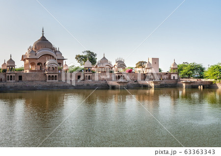 Kusum Sarovar on the holy Govardhan Hill. India Kusum Sarovar on the holy Govardhan Hill. India 63363343