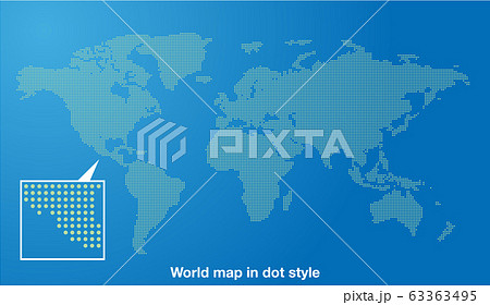 地図素材 世界地図 ドット タイル インフォグラフィック ダイアグラム モザイクのイラスト素材