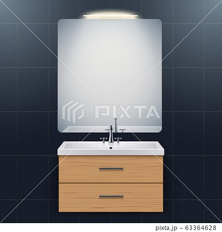 Domestic washbasin cabinet with mirror Domestic washbasin cabinet with mirror 63364628