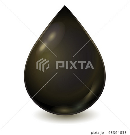 Vector brown drop of crude or petrol isolated on 63364853