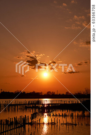多々良沼の夕焼け【群馬県館林市】 63366708