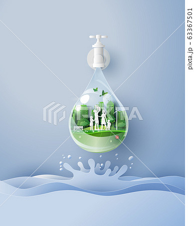 concept of eco and wolrd water day with family concept of eco and wolrd water day with family 63367501