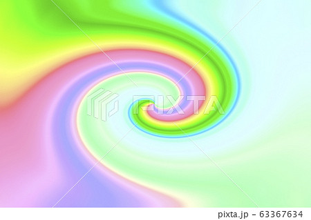 綺麗なパステル系の虹色のグラデーションの渦巻きの背景のイラスト素材 63367634 Pixta