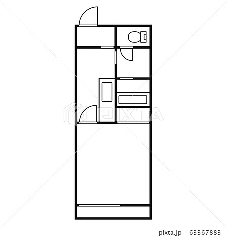 間取り図 住宅 マンション アパート イメージのイラスト素材