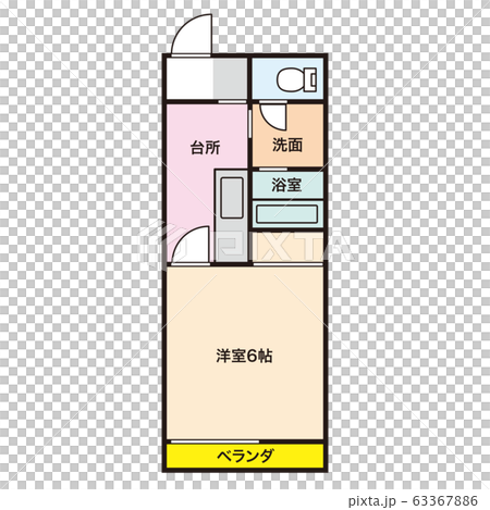 間取り図 住宅 マンション アパート イメージ 間取り図 住宅 マンション アパート イメージ 63367886