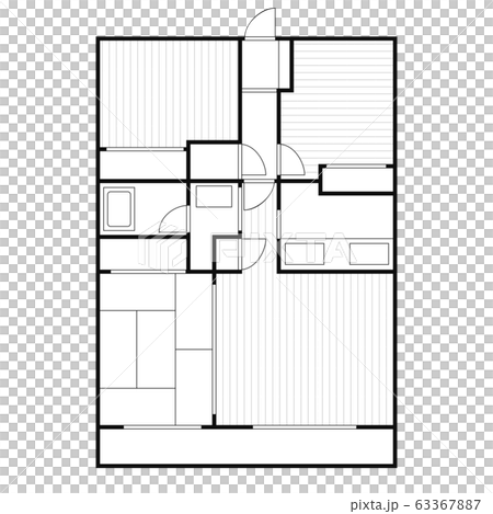 間取り図 住宅 マンション アパート イメージのイラスト素材