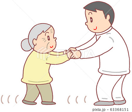 要介護者の歩行訓練 63368151