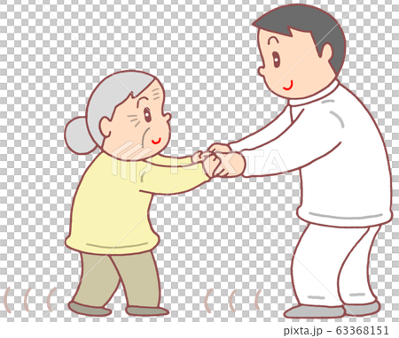 要介護者の歩行訓練 63368151