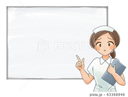 困り顔の看護師さんのイラスト6 63368946