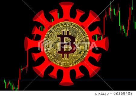 Bitcoin coins and Coronavirus 2019-nCoV, COVID-19. Bitcoin coins and Coronavirus 2019-nCoV, COVID-19. 63369408