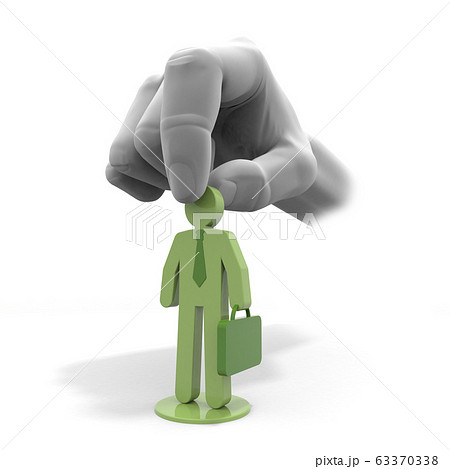 人材をヘッドハンティングする。優秀なビジネスマン。3Dレンダリング 人材をヘッドハンティングする。優秀なビジネスマン。3Dレンダリング 63370338