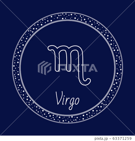 Virgo Astrology Zodiac Virgin Sign Isolated Circle Virgo Astrology Zodiac Virgin Sign Isolated Circle 63371259