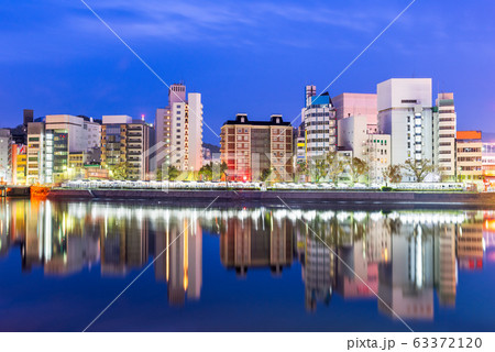 Hiroshima, Japan River Cityscape 63372120