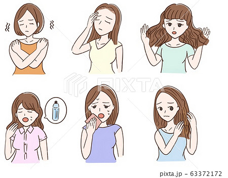 夏に起こる不調６パターン女性 63372172