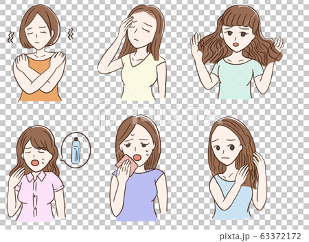 夏に起こる不調６パターン女性 63372172